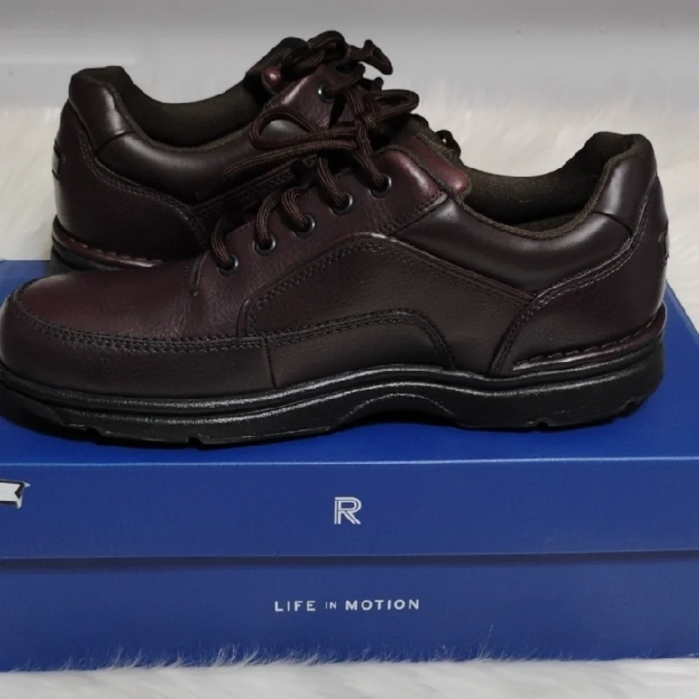 (BX81) New Rockport Eureka Men's Lace-Up Oxfords in Dark Brown Sz.11 M